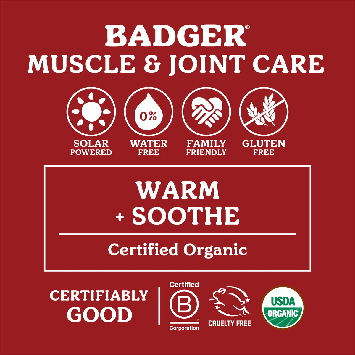 All natural organic cool relief joint and muscle pain reliever is