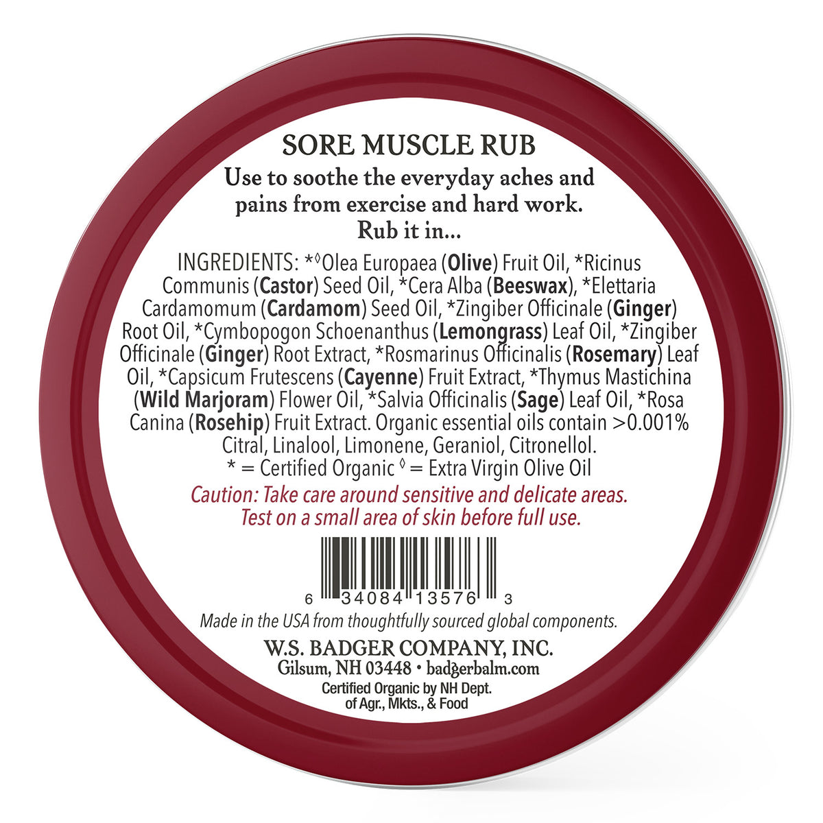 Organic Menthol Muscle Rub