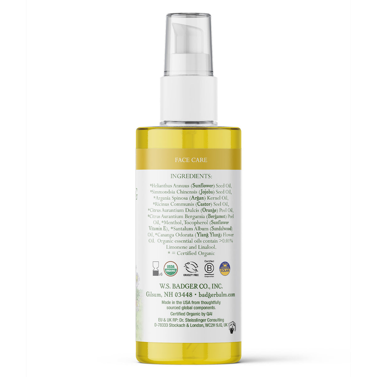 Argan Face Cleansing Oil - For all skin types | Badger Balm