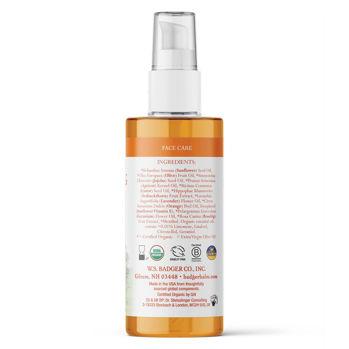 Seabuckthorn Face Cleansing Oil - Normal/Dry Skin | Badger Balm